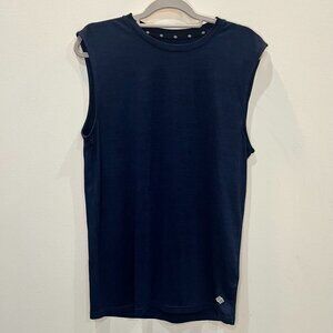 Zelos Flex Men's Athletic Workout Tank Top - Navy Blue -‎ Size M